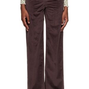 Levi's Women's Baggy Trouser Plum Purple Velvet Women's Size 27 Cropped